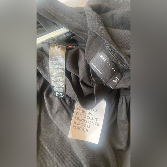 ASOS DESIGN linen look low back drop waist maxi dress in black - Picture 4 of 4